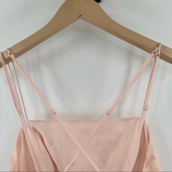 KEEPSAKE THE LABEL Offset Fit & Flare Dress Embroidered Ruffle Pink SZ 8 NWT - Picture 11 of 16